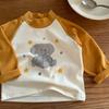 Kids Autumn Winter Thermal Base Layer Shirt Boys Girls Half Turtleneck Raglan Sleeve Colorblock Warm Inner Wear T-Shirt