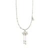 New Chinese Lotus Fringed Pendant, Broken Silver Necklace, Women'S Retro Light Luxury Elegant Personalized Versatile Neck Chain, Collarbone Chain
