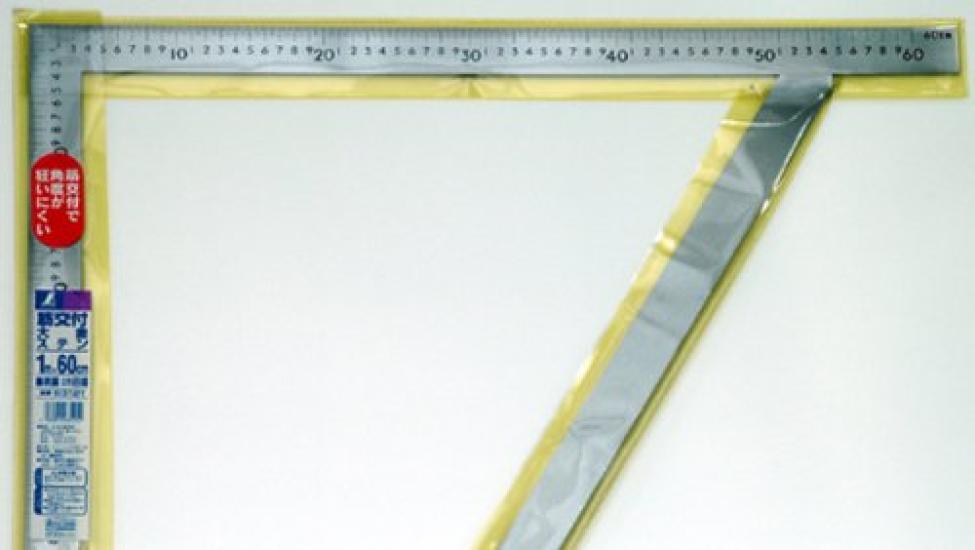 Shinwa Sokutei Bracing Stainless 1m X with 63121 Scale, Steel, 60cm, Graduations,