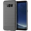 Custodia in Silicone Antiurto per Samsung S8 Plus Galaxy S8+ Custodia in Fibra di Carbonio Spazzolata per Galaxy s8plus Cover Posteriore Coque Fundas