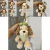Cute Longeared Egg Tart Dog Keychain Plush Toy For Bag Decor And Gift For Girls