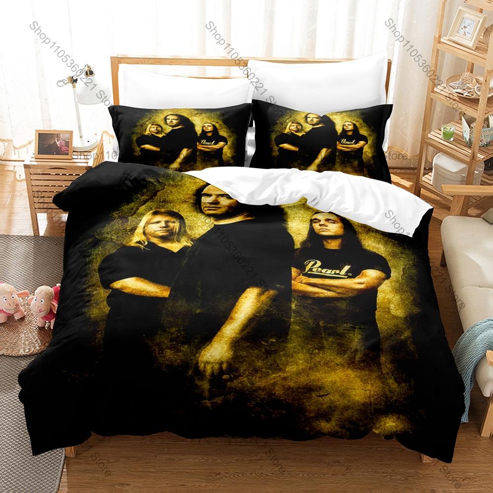 Nile Band Themed Duvet Cover + 2 Pillowcases, Ancient Egyptian Mythology Graphic Bedding Set Home Dorm Decoration for Rock Music
