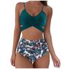 Women Sexy Leopard Print Bikini Set Push Up Bathing Swimwear High Waist Swimsuit