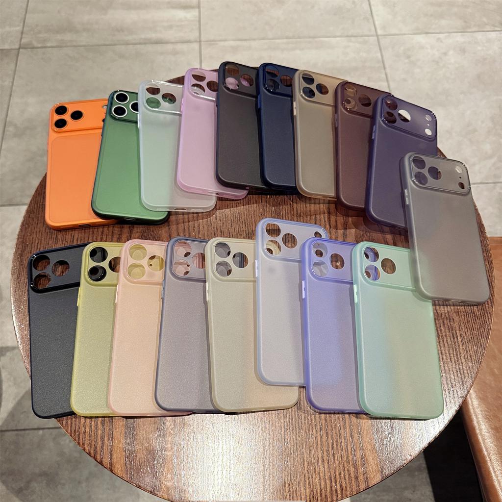 Ultra Dünne Schlanke Frosted TPU Weiche Handyhülle für iPhone Air 17 16 15 14 13 Pro Max Matt Transluzent Einfache Rückabdeckung