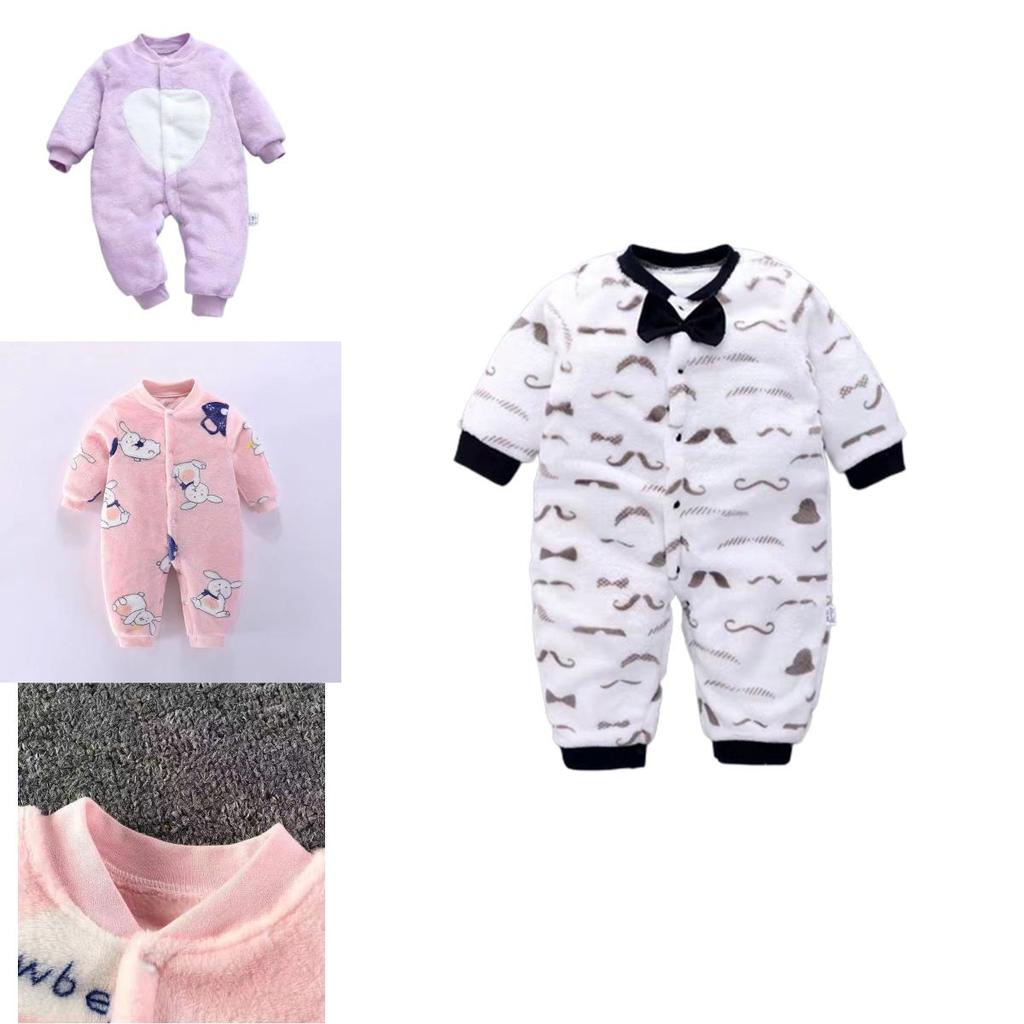 Warm Flannel Newborn Infant Romper Jumpsuit Cute And Cozy Baby Clothes Outfit