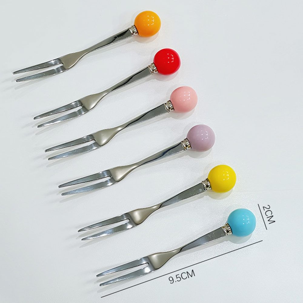Mini Cake Forks Set Plastic Dessert Fork Kawaii Fruit Forks  Household