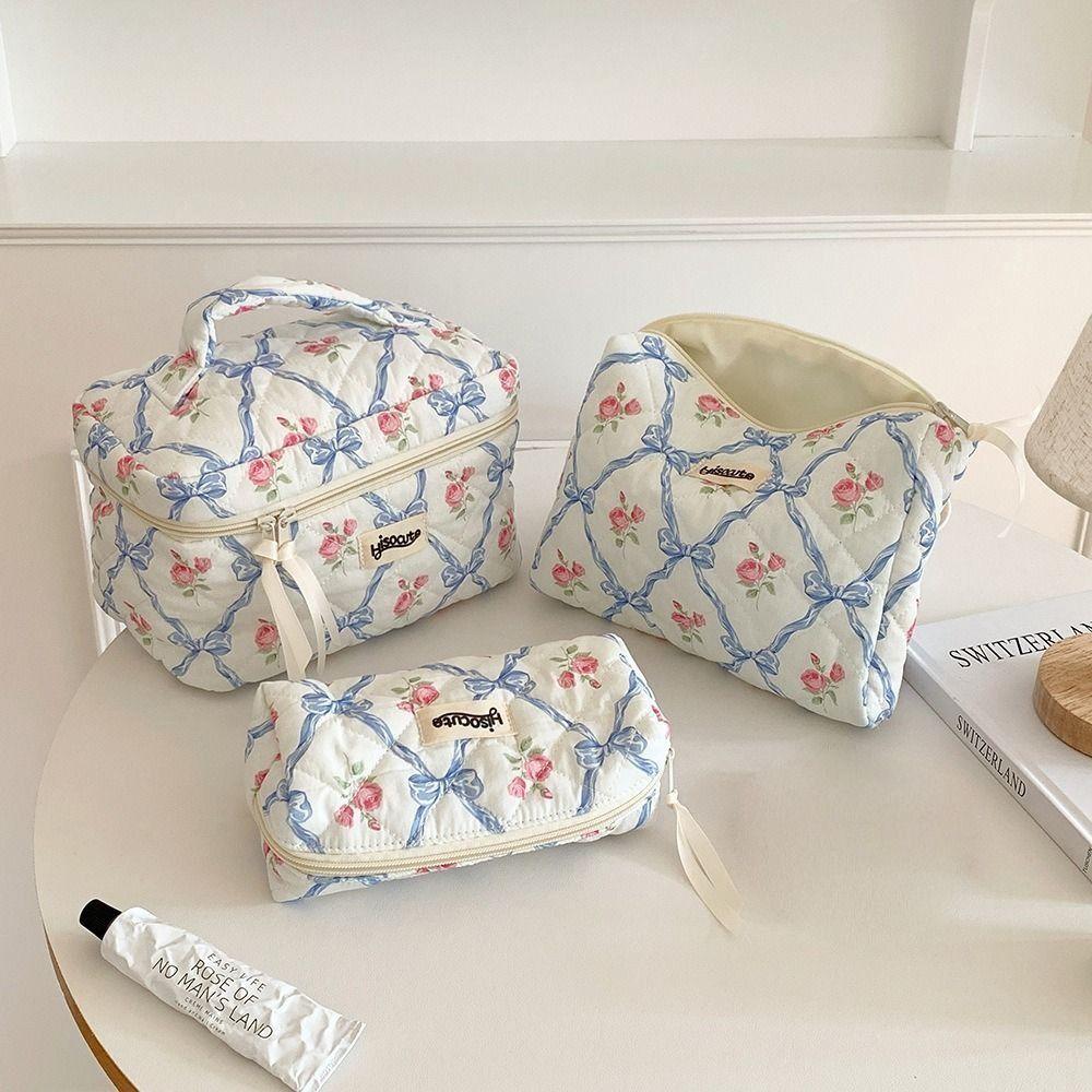 

Portable Bow Makeup Bag Durable Cosmetics Storage Bag New Wash Bag Travel
