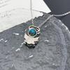 Necklace popular hot sale azure blue starry sky necklace accessories women's light luxury high sense hot sale planet versatile titanium steel necklace