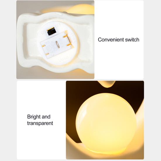 Minimalist Couple Night Light Ceramic Couple Statue Holding The Lamp Abstract Art Couple Figurine Nightlight for Home Bedroom Nightstand Decoration