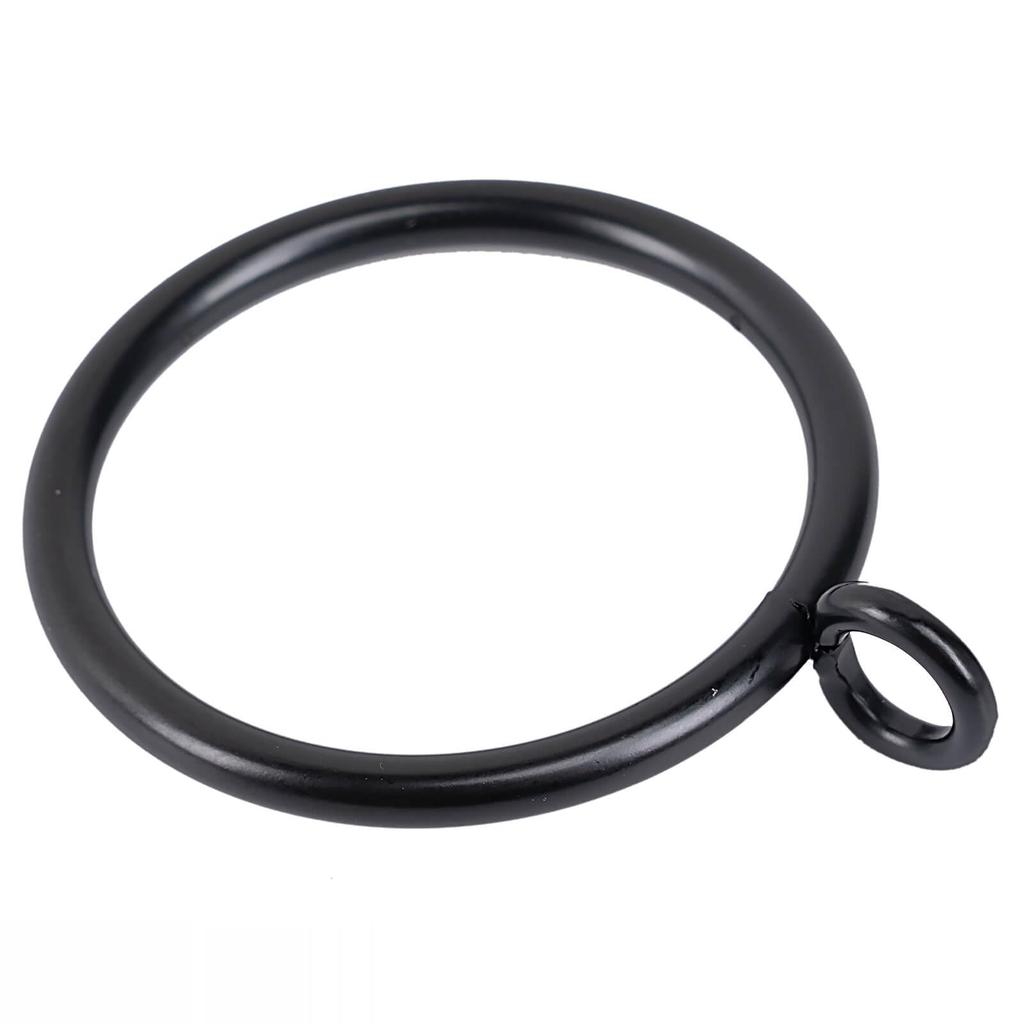 24 Black Eyelet Curtain Rings with Grommets for Curtain 32mm Inner Metal TXZWJZ Rods, Diameter, Drape,