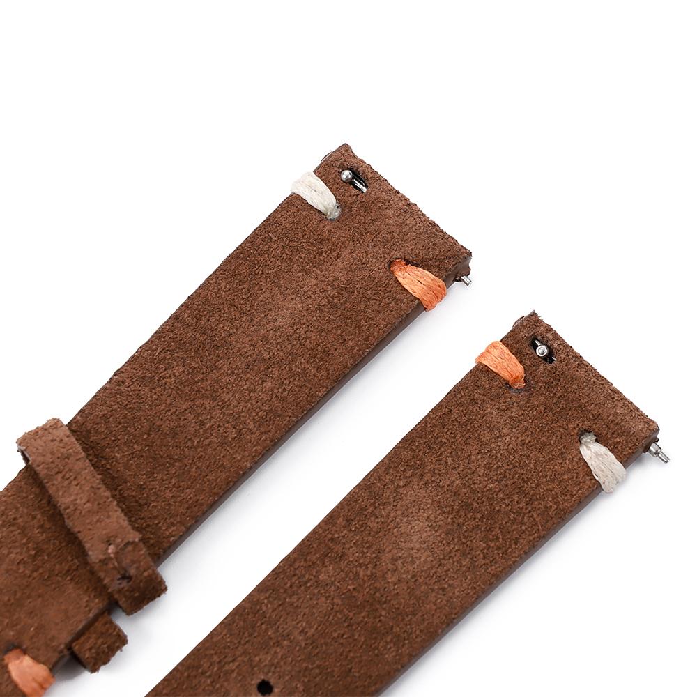 Calfskin Soft Suede Strap Watch Band 18mm 20mm 22mm Handmade Stitching Cowhide Strap for Omega for Seiko Smartwatch Wristband