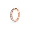 Funkelnde Reihe von Edelsteinen Ewigkeitsring Damenringe Roségold 180050C01