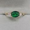 Nuovi Anelli Romantici Delicati Per Donna Cristallo Verde Zirconia Cubica Colore Oro Matrimonio Fidanzamento Anello da Donna Gioielli di Moda