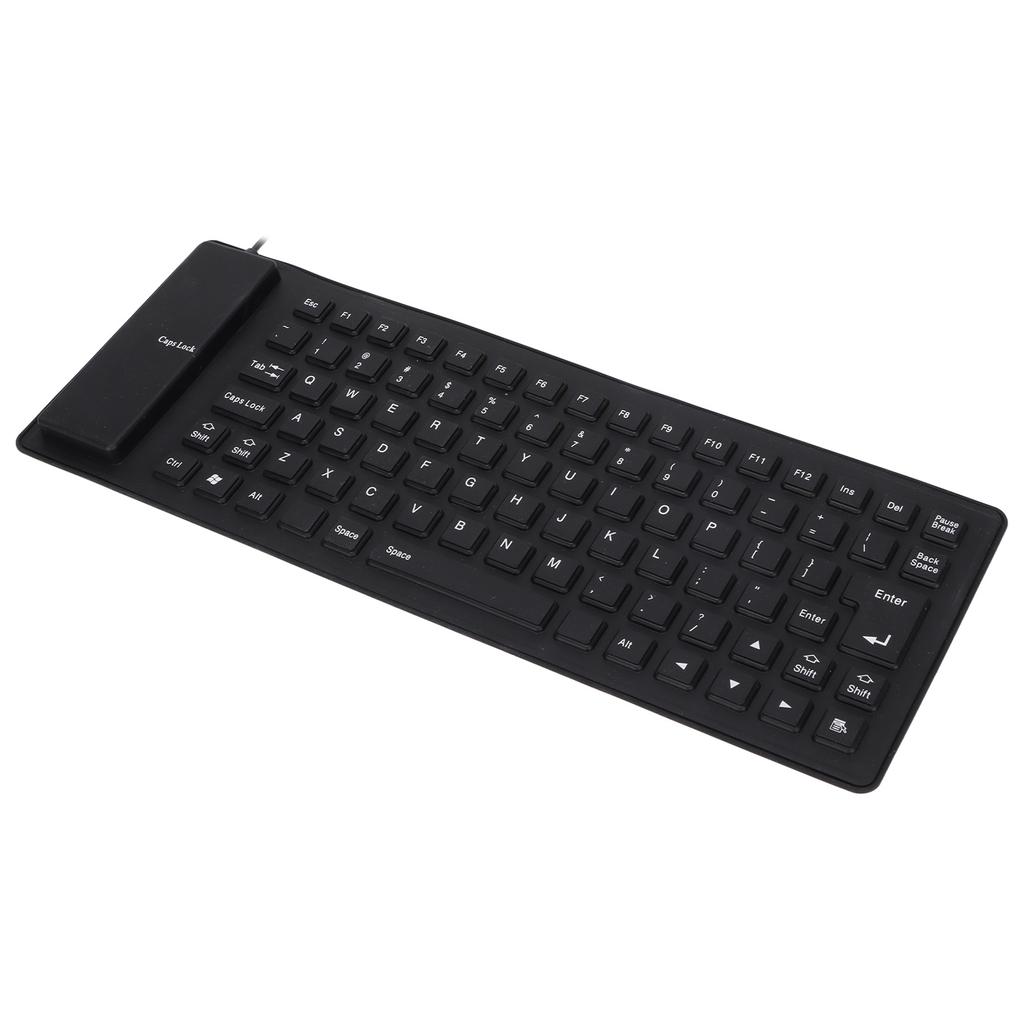Silicone Keyboard Fully Sealed Design Lightweight Portable Silent Soft Comfortable USB Wired Silicone Keyboard for