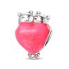 Brand New Charm Bead Component Copper Metal Love Heart Girl Boy Bead Components Bead Component Compatible With 4MM hole diamete Bracelet High Quality