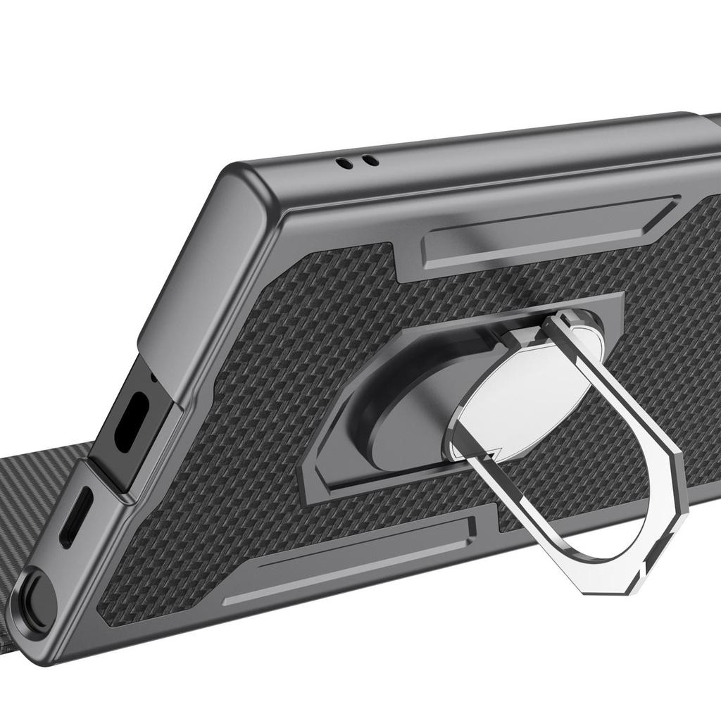 Samsung S23 Ultra Stylish Business Flip Leather Case with Armor Bracket and Full Coverage Protection