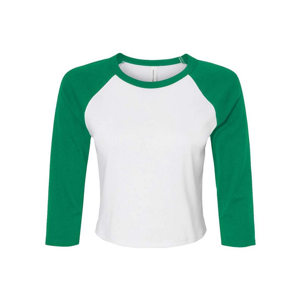 Bella + Canvas Womens/Ladies Baby Micro-Rib Raglan 3/4 Sleeve T-Shirt