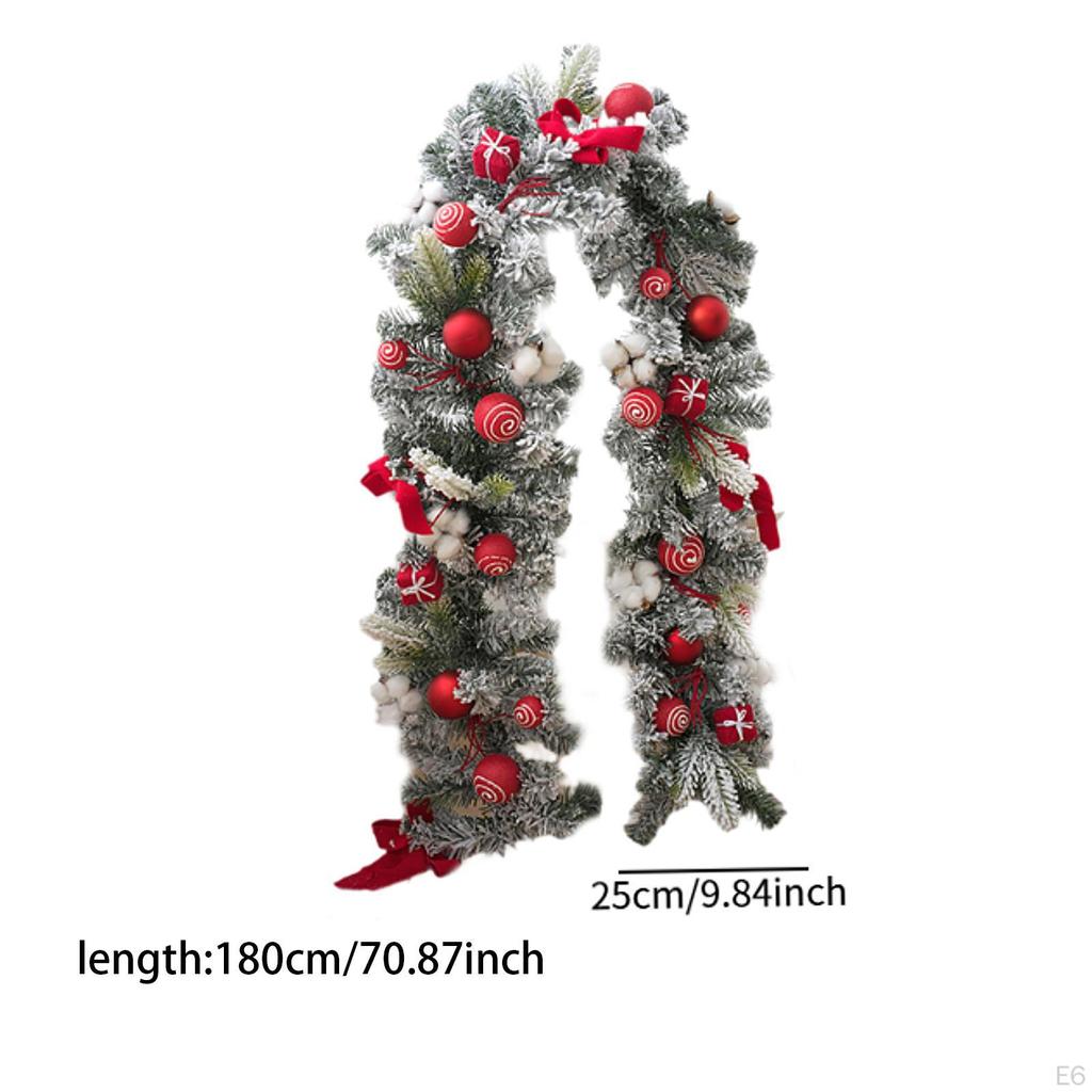 5.9ft Christmas Garland for Door Display and Event Decoration