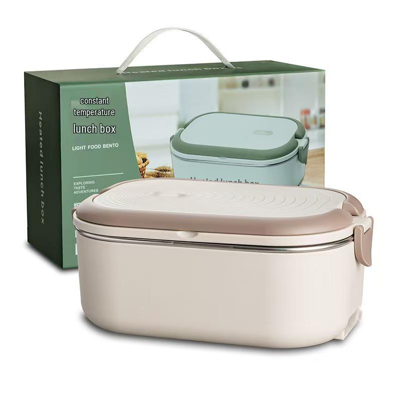 Double-Layer Electric Heating Bento Box - Portable Stainless Steel Lunch Box Stainless Steel 304 Liner