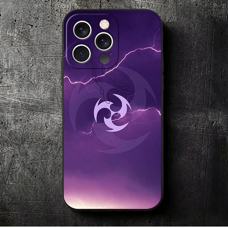 Genshin Impact Keqing Soft Phone Case for iPhone 16 16E 17 Air 15 Pro Max 14 Plus 13 Mini 11 12 7 Black Cover Back Shell