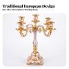 Five-Arm Candelabra Elegant Zinc Alloy Candlestick with Four Feet