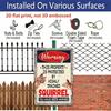 2D Flat 1pc Vintage Aluminum Sign "Warning: This Property Is Protected By Highly Trained Squirrel" Funny Animal Humor Wall Decor Plaque for Home