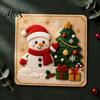 Creative Stress Relief Crafts for Adults DIY Christmas Felt Craft Kit, Gnome Santa Sticker Art No Sew Handmade Gift Making Kits Fabric Reindeer