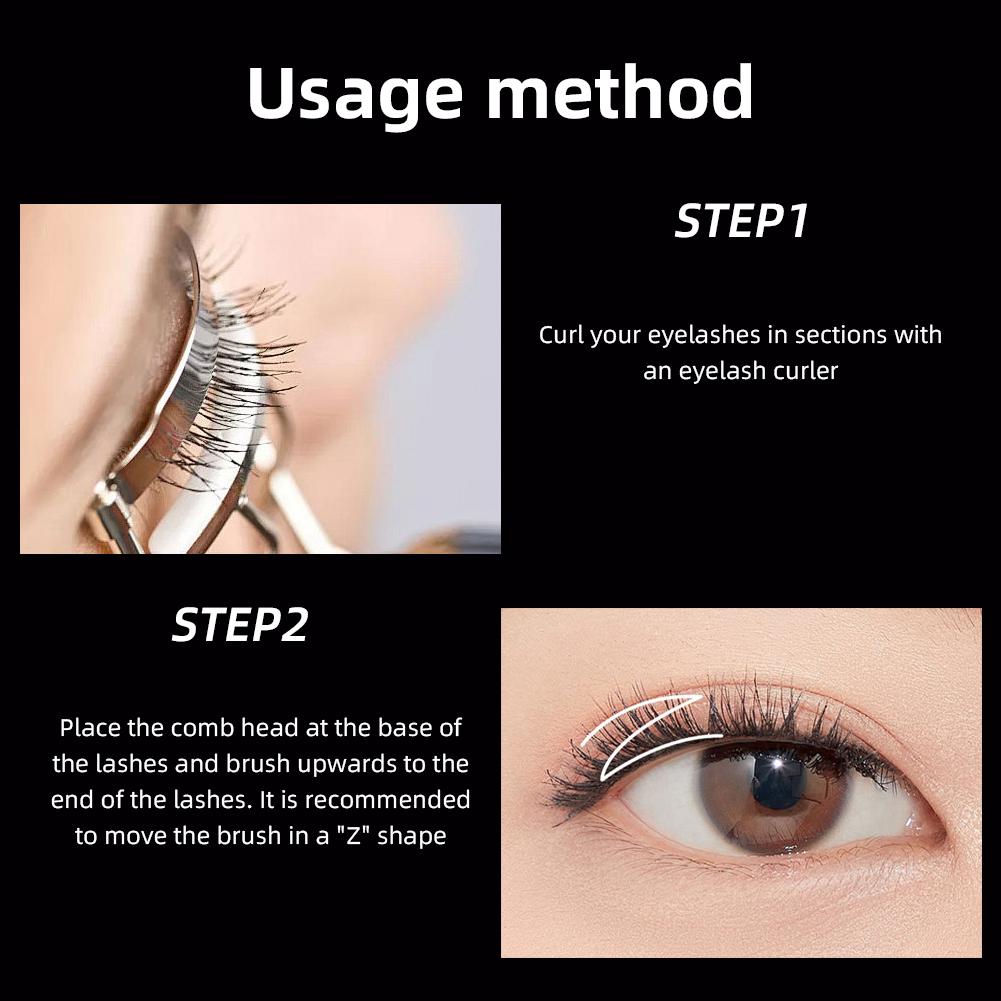 Máscara de pestañas gruesa y delgada, resistente al agua, resistente al sudor, que no se mancha, de larga duración, que da forma y riza, para mujeres, maquillaje de ojos, cosméticos #470224