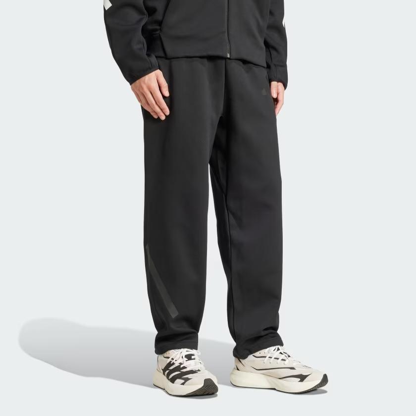Adidas Sportswear Z.N.E. FW24 Open-Hem Joggers Comfortable Soft Loose Knit Pants Men Joggers Black JC5478