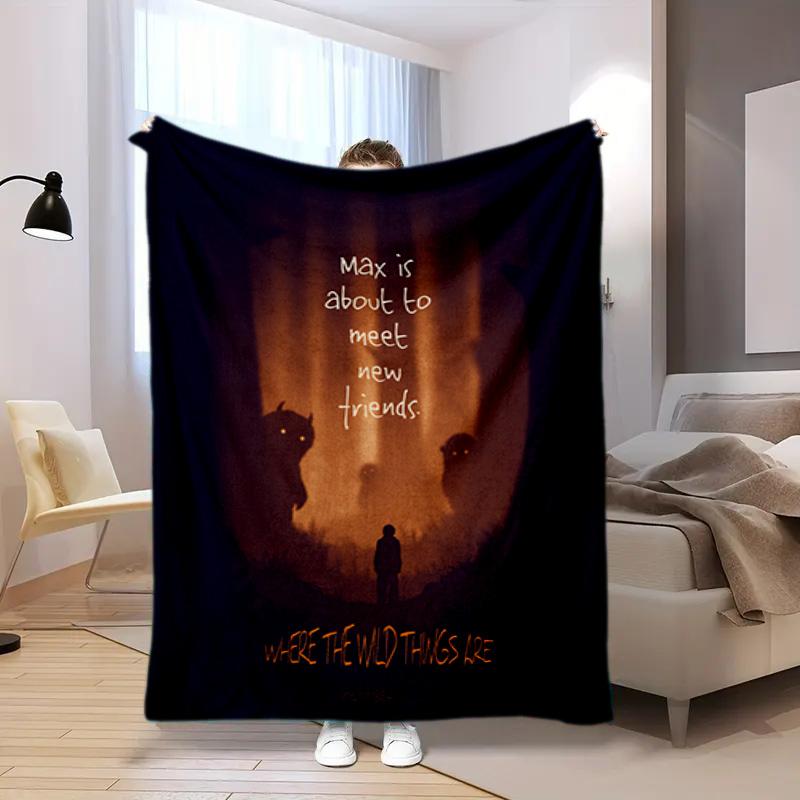 Where Wild Things Blanket Suitable All Seasons Soft Comfortable Sofa Office Home Blanket Holiday Birthday Gift Blanket Soft And Comfortable Blanket