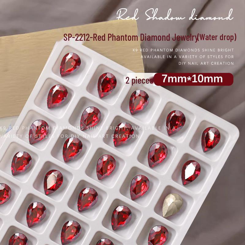 

Набор страз для дизайна ногтей K9 Красный Фантом Сердце и Октагон - 2 шт.