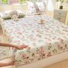 100% Cotton Bed Sheets Flower Printed Fitted Bed Sheet On Elastic Single/Queen/King Pure Cotton Bedsheets Sabanas Matrimoniales