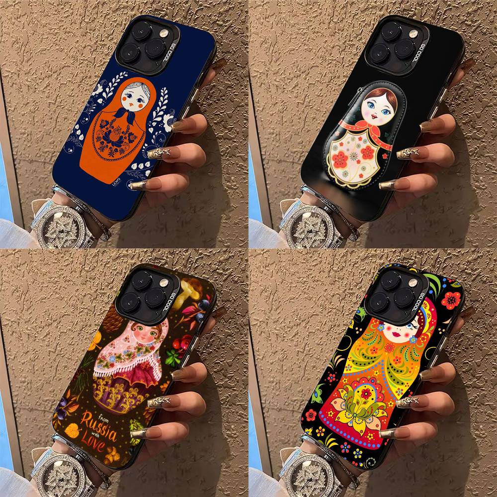 Russian Nesting Doll Cartoon Phone Case Phone Case For iPhone 14 16 15 11 12 13 Pro Max Mini Plus Shockproof Cover