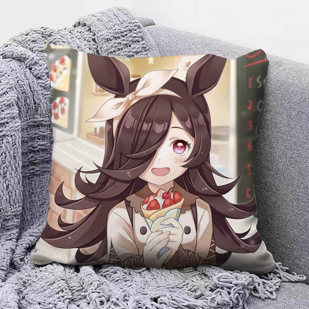 Rice Shower Umamusume Pretty Derby Pillow Covers Home Sofa Cushion Covers and Aecorative Custom