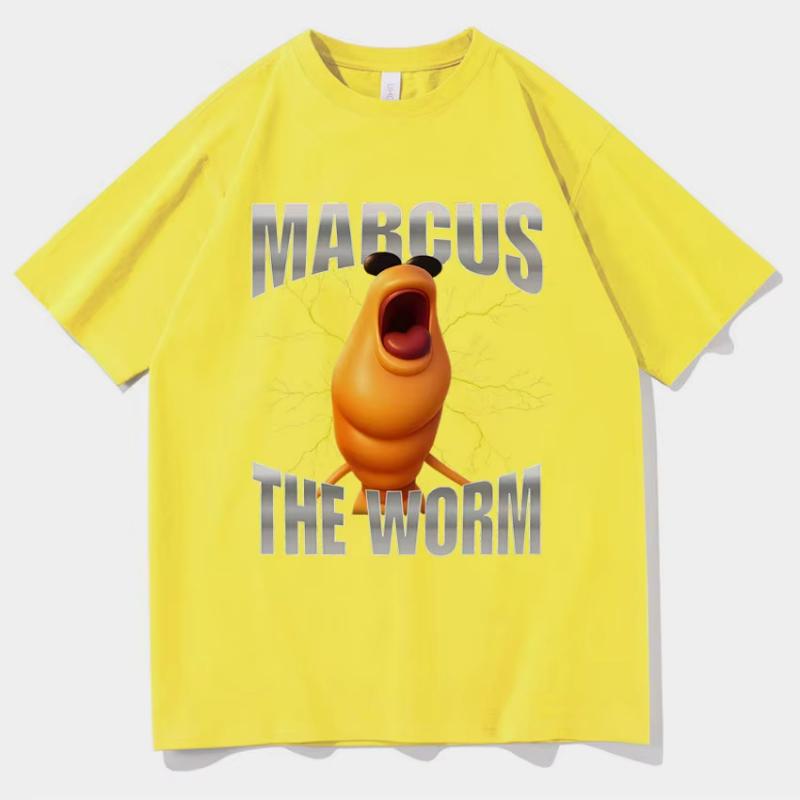 

Fashion Funny Marcus The Worm Harajuku T-Shirt Mens Womens Cotton High Quality Tee Shirts Oversized Casual Unisex Gothic Clothes 4XL