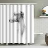 Bathroom Shower Curtain Farmhouse Black And White Sketch Animal Cow Print Decor Rustic Modern Farmhouse Decor Shower Curtain Set