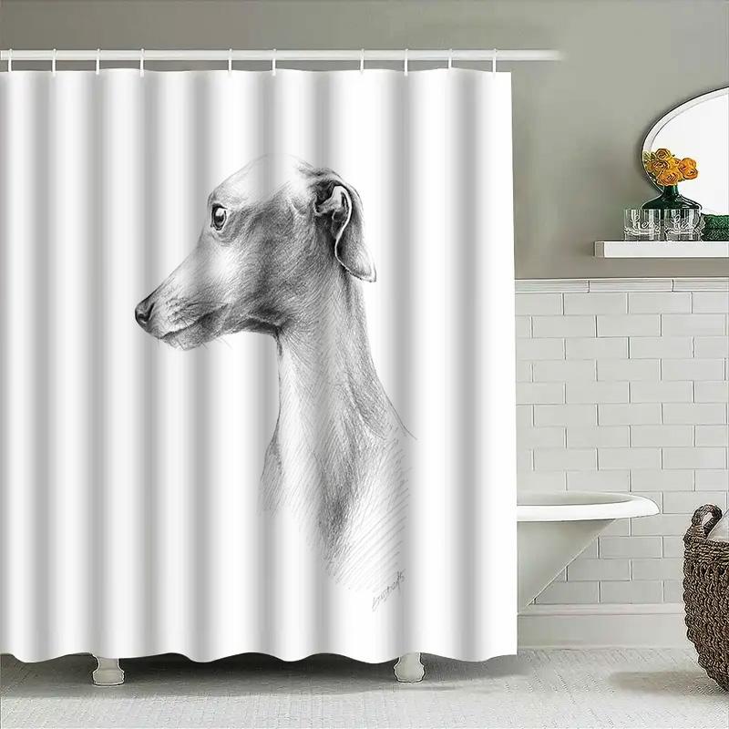 Bathroom Shower Curtain Farmhouse Black And White Sketch Animal Cow Print Decor Rustic Modern Farmhouse Decor Shower Curtain Set