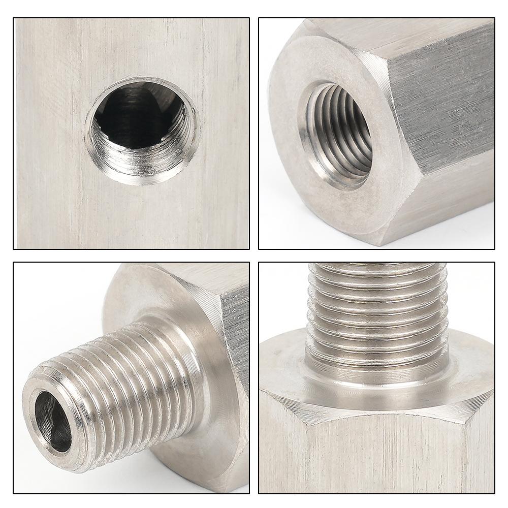 Side Holes Oil Pressure Sensor Connector 1/8 NPT Female To 1/4NPT 1/8NPT 1/8BSPT M10 M12 M14*1.5 Feed Line Gauge Tee Adapter
