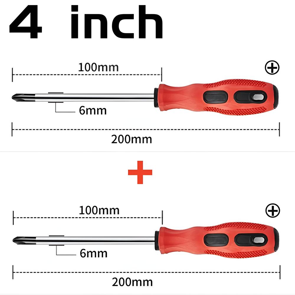 Magnetic Screwdriver Multifunctional Flat Head Cross Screwdriver Household Basic Anti Slip Manual Screw Drive Tool Screwdrivers
