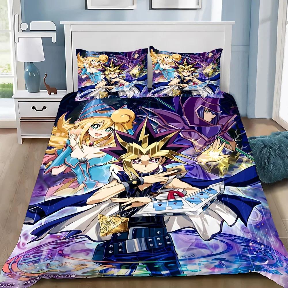 3D Print Yu-Gi-Oh MONSTER CARD Anime Bedding Set Duvet Cover Bed Set Quilt Cover Pillowcase Comforter king Queen Size Boys Adult