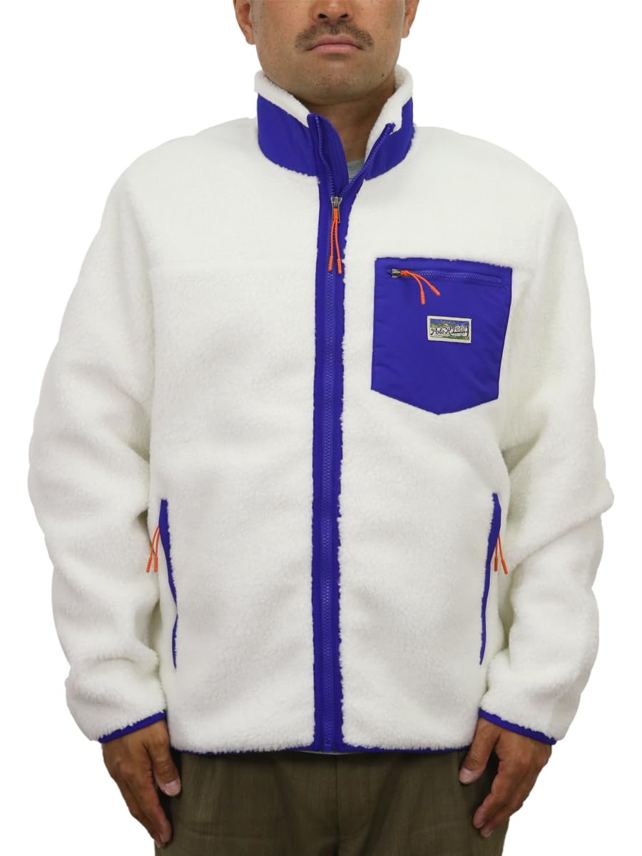 

POLO RALPH LAUREN Retro Pile Fleece Size CLBCRMML Men s Zip-Up Jacket, L, 01010065, [Used]