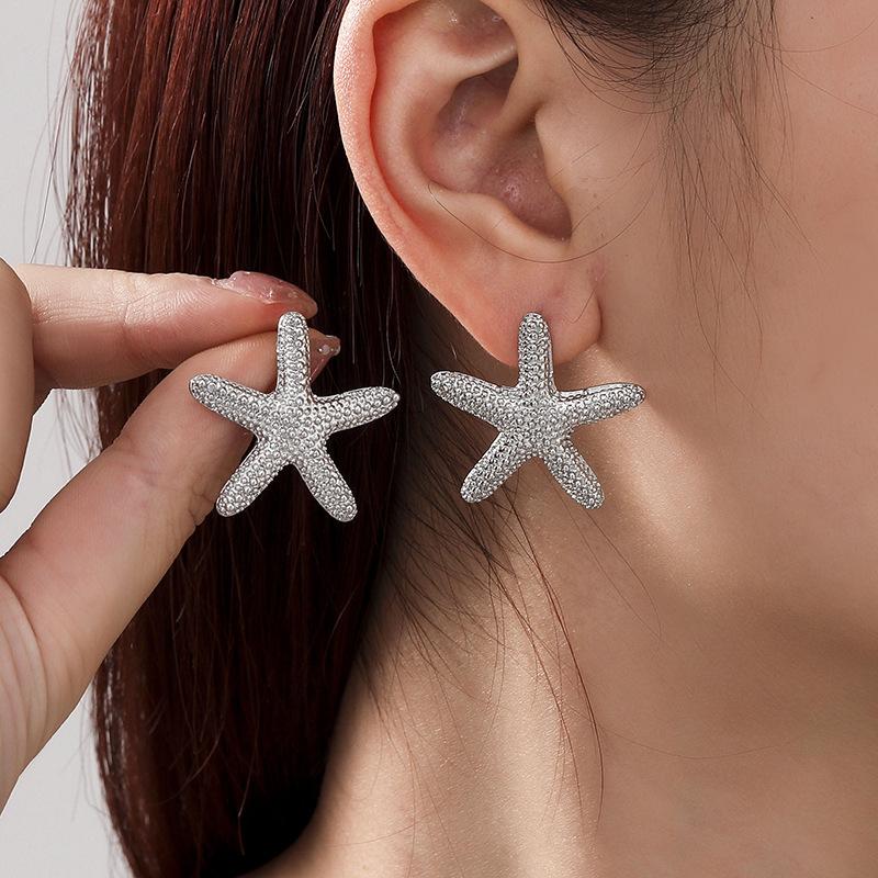 

Yunjin Fashion Starfish Conch Stud Earrings Women s Summer Versatile Ocean Theme Premium Earrings Earrings
