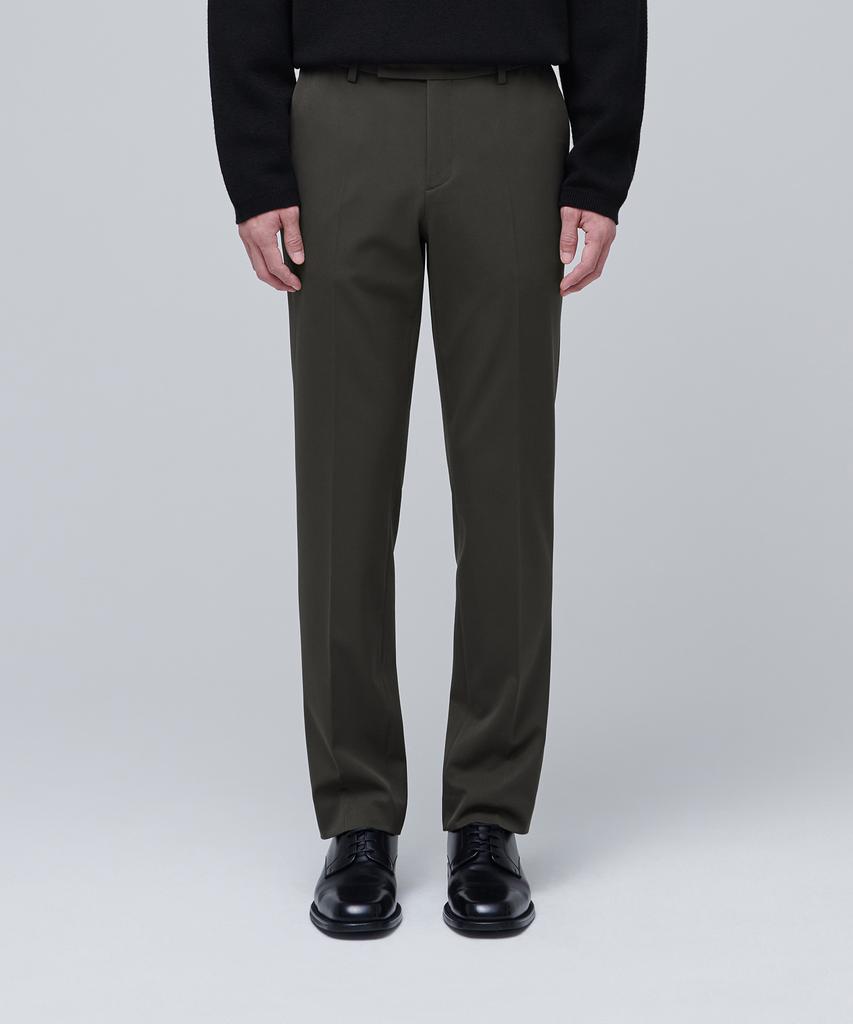 MUSINSA STANDARD Heavyweight Fleece-Lined Tapered Hidden Elastic Waist Length Slacks [Van Dyke Brown]