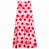 Abito estivo elegante da donna taglie forti, abito lungo senza maniche ampio, abbigliamento vintage femminile