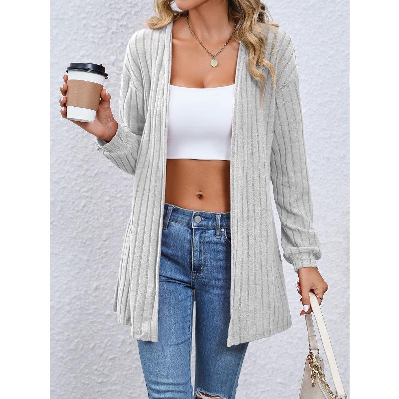 IHUASU Women's Vintage Casual Solid Color Print Autumn Winter Long Sleeve Jackets & Coats