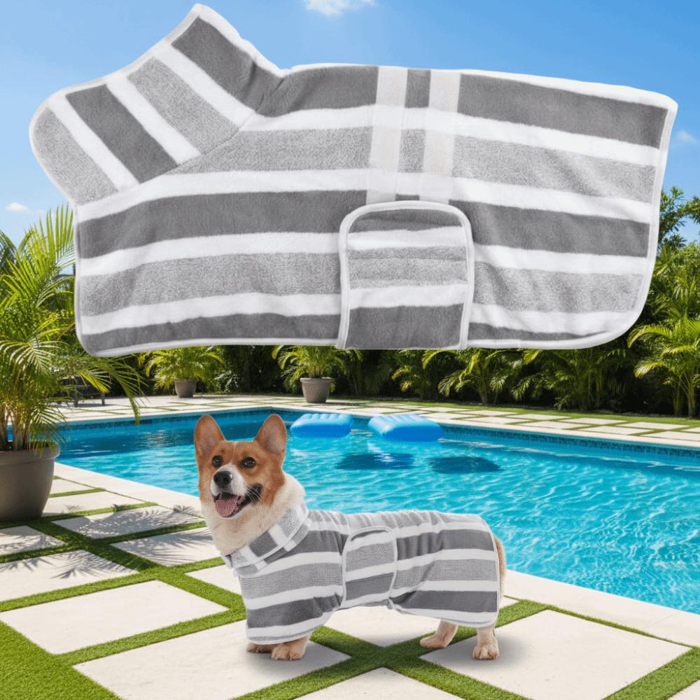 Quick-Dry Pet Ultra Absorbent Towel Coral Velvet Post-Bath Grooming Wrap Dog Bath Robe  After Swim