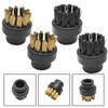 4 Piece Round Brush And Copper Wire Nozzle Accessory Kit For Dupray Steam Cleaner, Includes 2 Small Brushes And 2 Wire Brushes