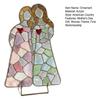Acrylic Stained Glass Women Decoration Two Female Table Sign Home Office Desktop Ornament Holiday Birthday Mother's Day Gift