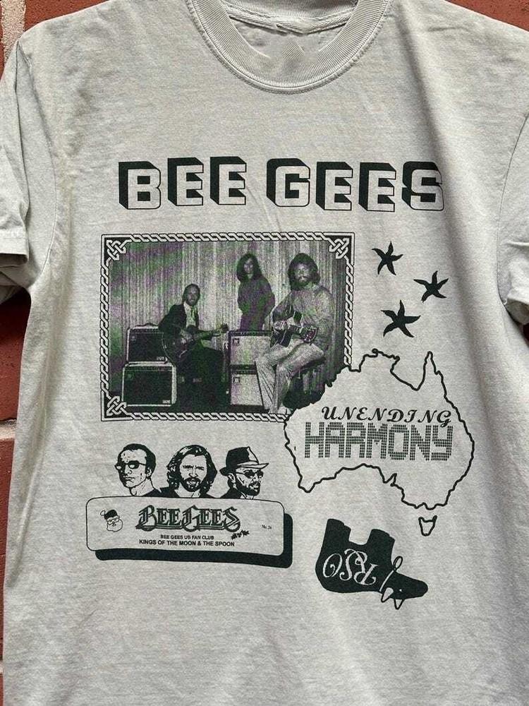 Bee Gees 90s Rare design Remake tee short sleeve  vtg PA204 Unisex T-Shirt XXXL