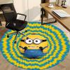 1 Pezzo Tappeto Rotondo da Ufficio Minion, Antiscivolo, Morbido e Resistente, per Decorazione d'Interni, Perfetto per Ufficio, Bella Decorazione